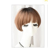 Wig female short hair Korean air bangs bobo wave head realistic chemical fiber wig headgear