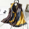 Simple Geometric Striped Scarf Women's Contrast Color Shawl