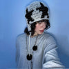 Star Hat Hand-woven Earmuffs Hat Fur Ball Pendant