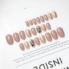 False Nail Patches Nude Medium Long Nail