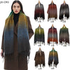 European And American Ladies Shawl Gradient Color Tassel Scarf