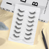 Накладні вії Cat Eye Wispy Faux Mink Lashes Natural Look, 10mm, 3D Vegan 7 Pairs Full Strip Clear Band (BO22-2) 