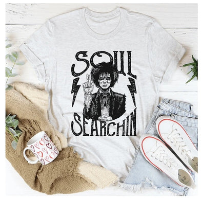 Halloween-T-Shirt mit Aufschrift „Seelensuche“