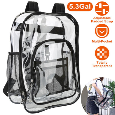 Große transparente Schultasche