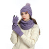 Winter Female Cap Scarf Gloves And Socks Four-piece Set