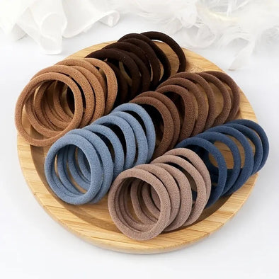 Towel Ring Hair Bands 4cm Solid Color Elastic Hair Rope Female Height Hair Accessory For Ponytail