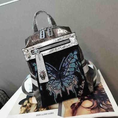 New Delicate Rhinestone Personality Butterfly Shoulder Bag