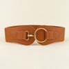 Women's Simple Sweet Cool PU Leather Decoration Wide Belt