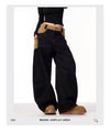 Retro Minority Design Inside-out Wear Stitching Jeans For Women