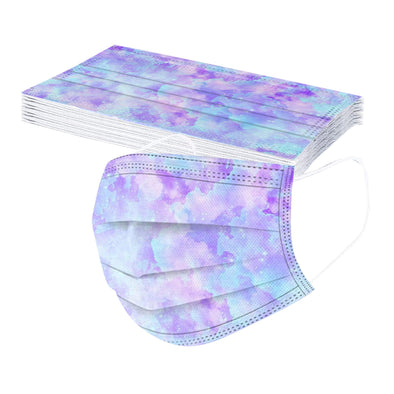 Disposable Childrens Tie Dye Mixed Color Printing Mask