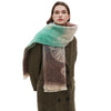 European And American Short Beard Jacquard Ginkgo Leaf Scarf Shawl