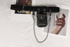 Punk Belt Bag Belt Chain Decoration Rivet Hollow-out Small Bag Belt