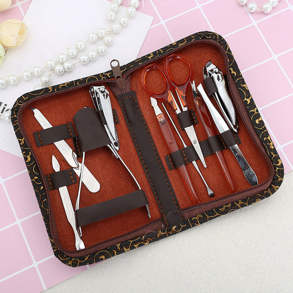 1pc Man Women Manicure Set 10 in1 Nail Clipper Earpick Grooming Pedicure kit Hot Selling