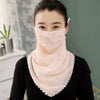 Covered chiffon triangle scarf