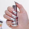 Mirror silver nail polish metal color stainless steel