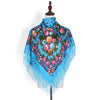 Ethnic Style Tassel Flowers Printed Scarf Embroidered Shawl