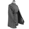 European And American Women's Clothing Plaid Knitted Cloak Slimming