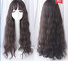 Wig female long curly hair big wave Korean hair fashion jiafa corn hot chemical fiber wig headgear