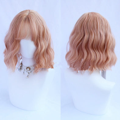 Chic Short Curly Wig With Air Bangs