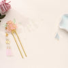 Antique Hanfu Headdress Tassel Bride Hairpin Step Shaking Insert Comb Hair Jewelry