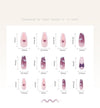 Wear Nail Milk Flavor Taro Taro Purple Gradient Nebula Flower Fake Nails Nail Stickers