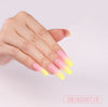 Yellow ballet shoes shape nail plate