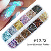 Nail Gold And Silver Glitter Laser Sequins