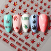 Nail Art New Large 3D Maple Leaf Sticker DIY 6-color Laser Bronzing Nail Decal