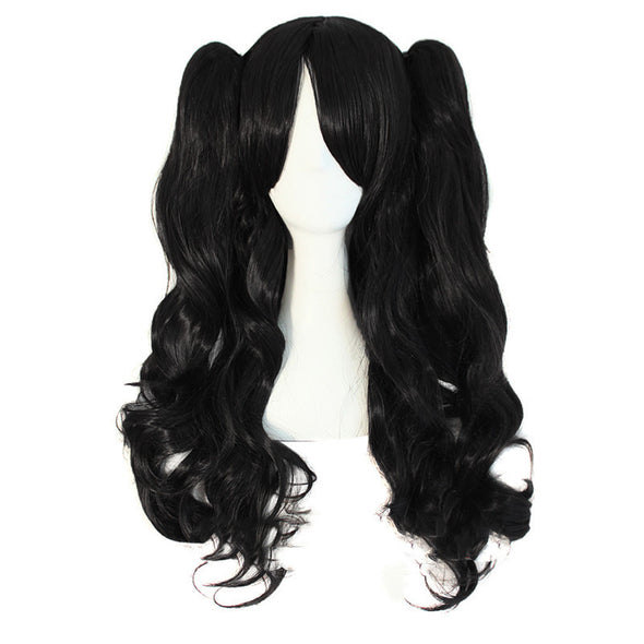 Big wave wig set double ponytail