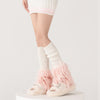 Furry Foot Sock Bunching Socks Thickened Yabi Leg Warmer