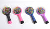 Anti - static Magic rainbow volume detangler wave massage comb brush straight hair styling tools with mirror