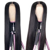 Split scalp Long Straight Wig