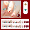 Nail Patch Fake Nail Removable Nail Piece Strawberry Flow Heart Butterfly Wear Finished Short Style