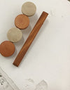 Various geometric hollow hair clips made of wood