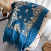 Scarf Shawl Women's Winter Cashmere-like Warm Embroidery