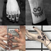 Dark Rose Love Clown Finger Quadrat Tattoo Aufkleber