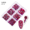 Nail Art Flaches Strass-Set Strasssteine ​​in verschiedenen Farben