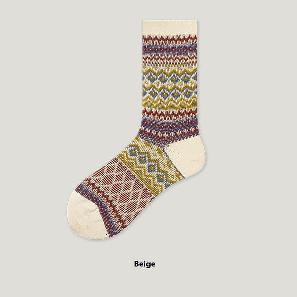 American Retro Damen Mid Tube Socken aus gekämmter Baumwolle