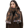 European And American Men's And Women's Jacquard Short Beard Leopard Scarf