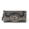 Chinese Style Embossed Wallet Top Layer Long Cowhide Fashion