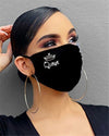 Riding Mask Cotton Dustproof Black Fashion Flashing Diamonds With Rhinestones