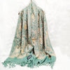 Cashmere Gold Cashew Scarf Embroidered Ethnic Style