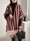 Ethnic Style Hooded Shawl Cape Dual-use