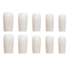 Beige Rectangular Fake Nail Tip