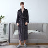 Couple Fattening And Lengthening Flannel Bathrobe