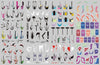 Abstract Ribbon Line Watermark Nail Sticker Decoration