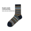 Wadenlange Socken im Retro-Ethno-Stil mit Rauten