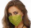 Novelty Fishnet-shaped Star Rhinestone Face Mask