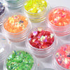 12 Farben Nail Art buntes Muschelpapier