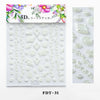 Flower series relief nail stickers